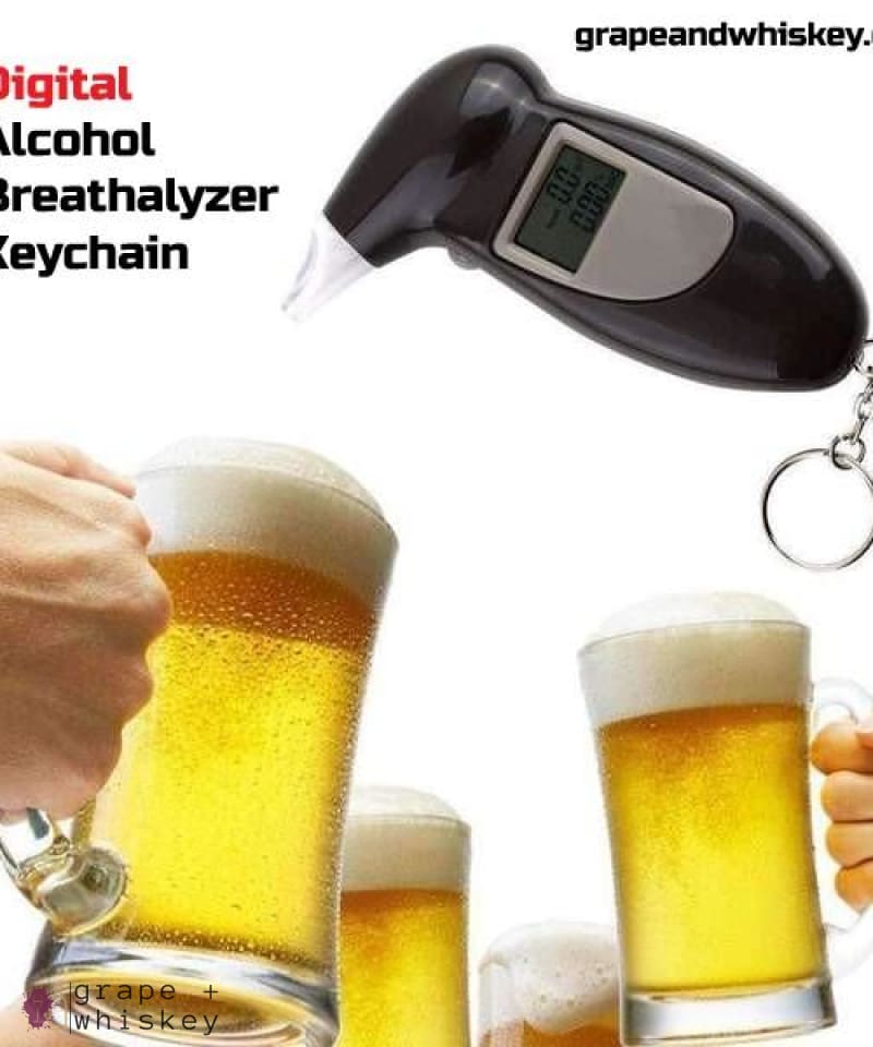 Digital Alcohol Breathalyzer Keychain -  - Grape and Whiskey