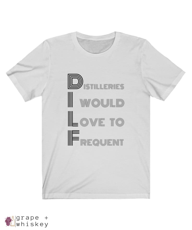 DILF Short Sleeve T-shirt - Ash / 2XL - Grape and Whiskey