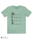 DILF Short Sleeve T-shirt - Heather Mint / 2XL - Grape and Whiskey