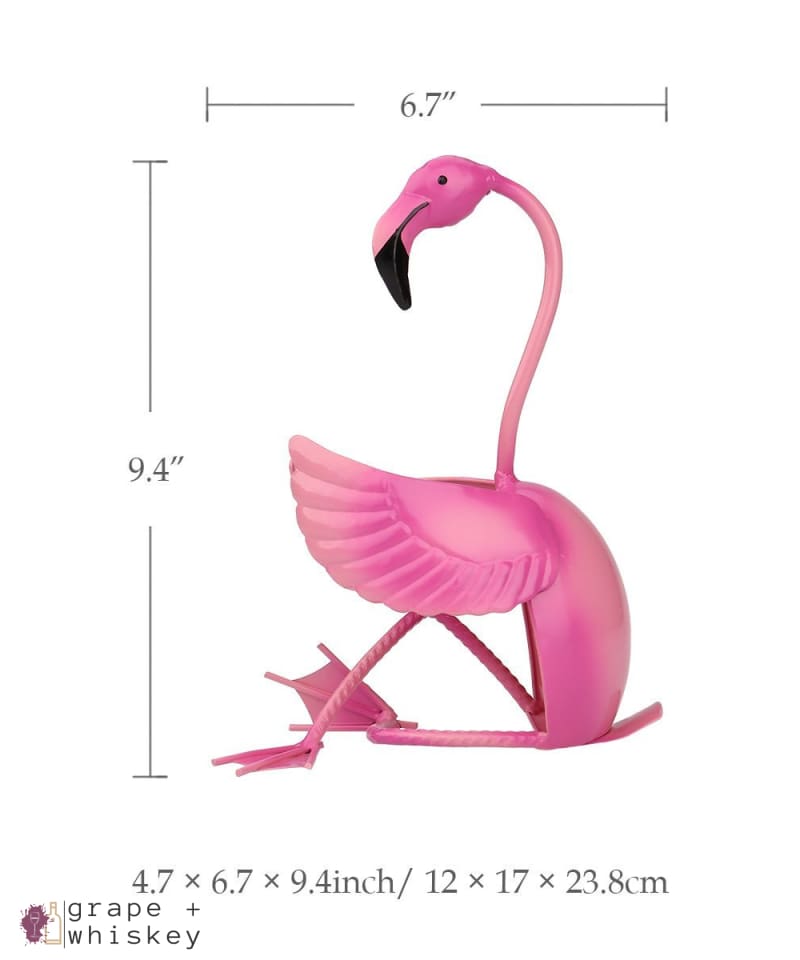 Flamingo Wine Bottle Holder -  - Grape and Whiskey