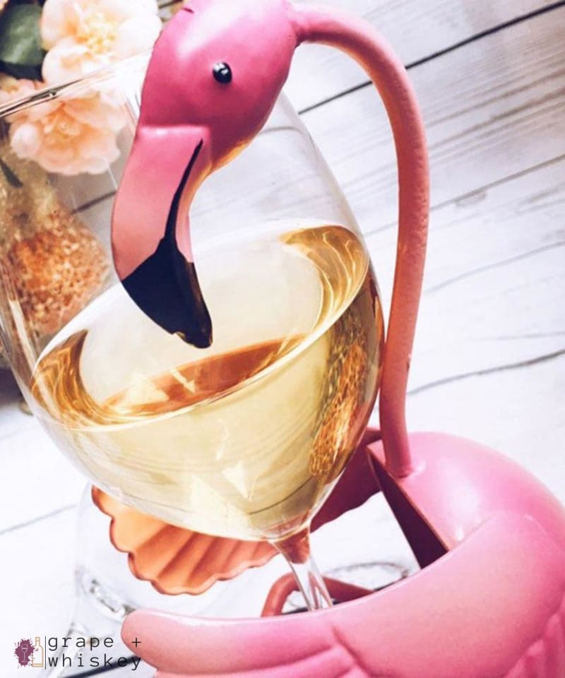 Flamingo Wine Bottle Holder -  - Grape and Whiskey