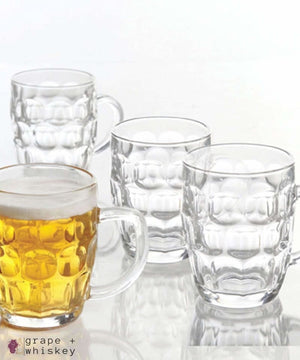 General Store 4 Piece 18 oz. Glass Beer Mug Set -  - Grape and Whiskey