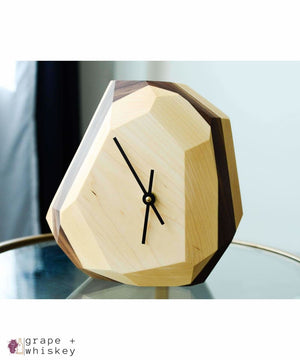Geometric Wall &amp; Table Clock - Maple -  - Grape and Whiskey