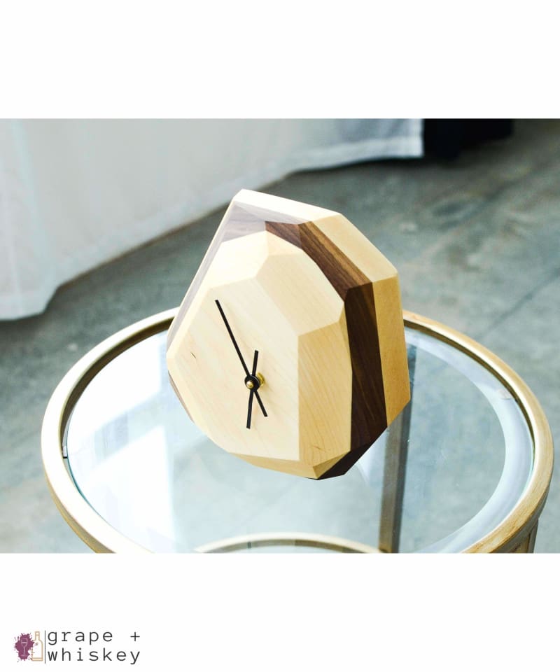 Geometric Wall &amp; Table Clock - Maple -  - Grape and Whiskey