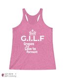 GILF Women's Tri-Blend Racerback Tank - Tri-Blend Vintage Pink / 2XL - Grape and Whiskey