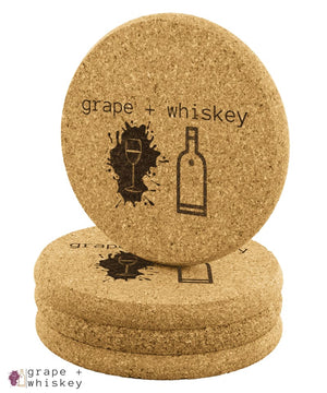 Grape + Whiskey Coasters -  - Grape and Whiskey