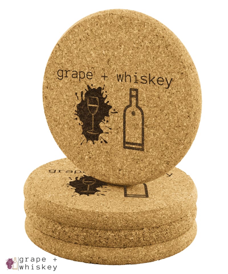 Grape + Whiskey Coasters -  - Grape and Whiskey