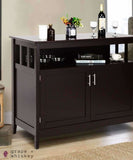 G+W Modern Wooden Kitchen Storage Cabinet - Brown -  - Grape and Whiskey