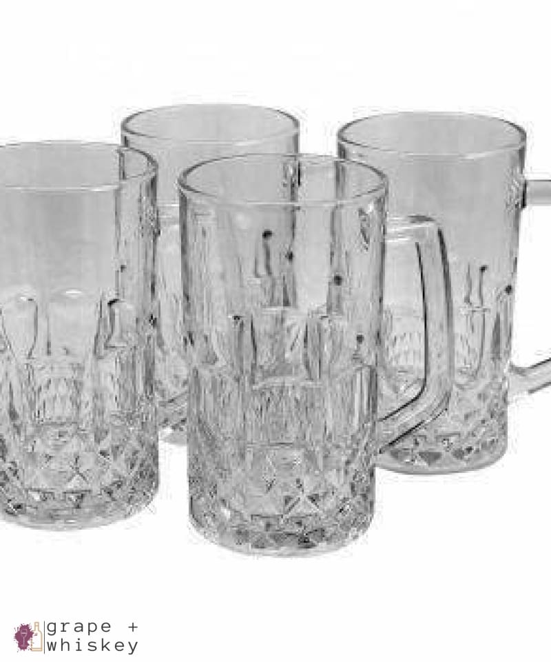Jewelite 4 Piece 21 oz. Glass Beer Mug Set -  - Grape and Whiskey