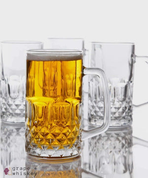 Jewelite 4 Piece 21 oz. Glass Beer Mug Set -  - Grape and Whiskey