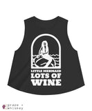 Little Mermaid Lots of Wine Women's Crop top - 2XL / Solid Black Blend - Grape and Whiskey