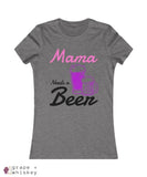 &quot;Mama Needs a Beer&quot; Women's Favorite Slim-fit Tee - Deep Heather / 2XL - Grape and Whiskey