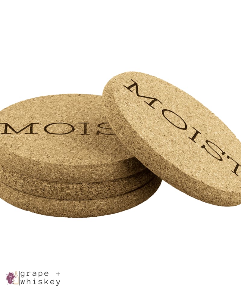 Moist Cork Coasters -  - Grape and Whiskey