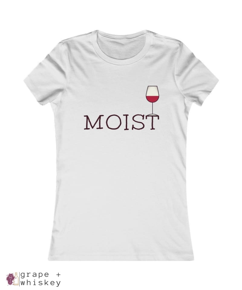 &quot;MOIST&quot; Women's Favorite Slim-fit Tee - Ash / 2XL - Grape and Whiskey