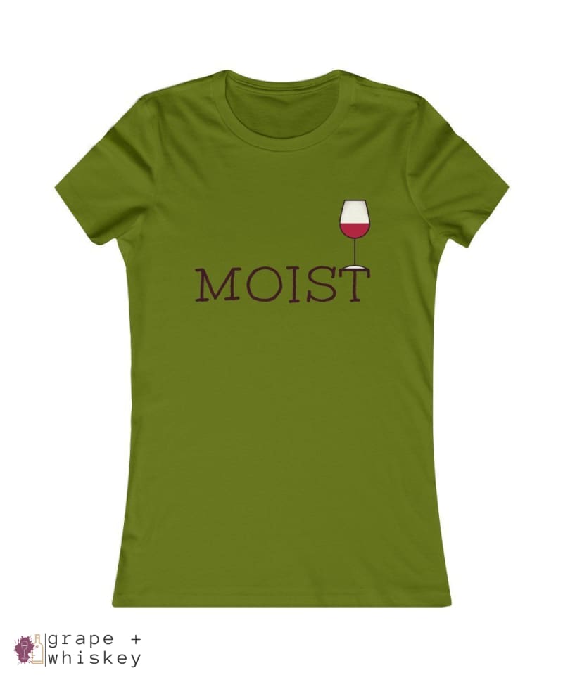 &quot;MOIST&quot; Women's Favorite Slim-fit Tee - Leaf / 2XL - Grape and Whiskey