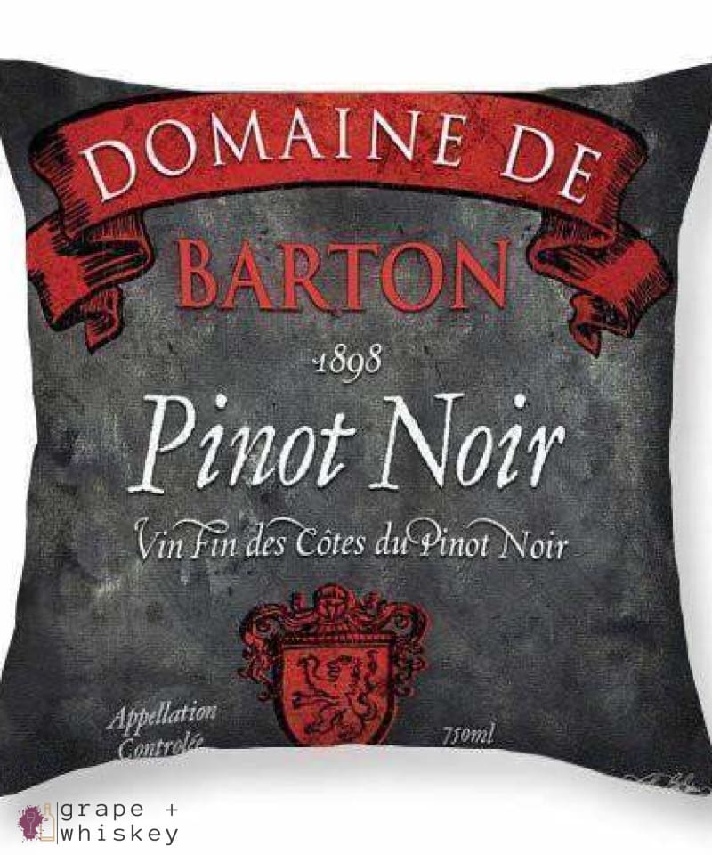 Pinot Noir Throw Pillow - 26&quot; x 26&quot; / No - Grape and Whiskey