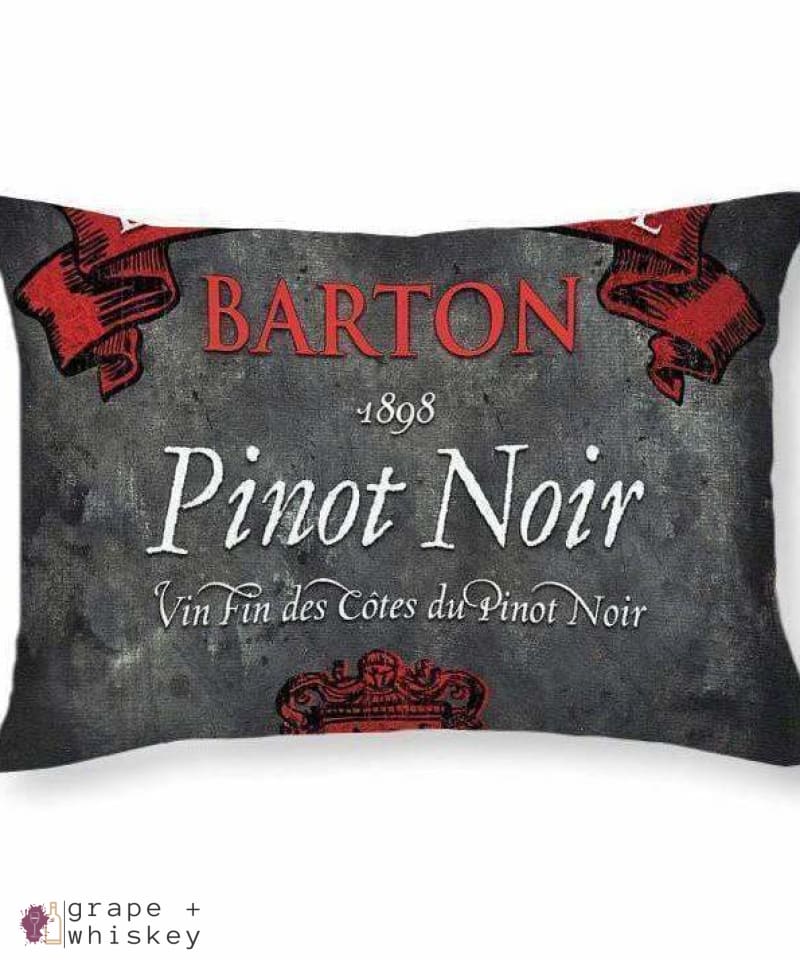 Pinot Noir Throw Pillow - 20&quot; x 14&quot; / No - Grape and Whiskey