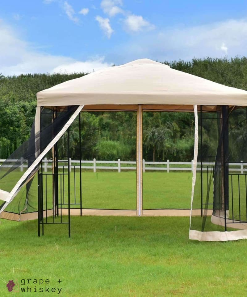 Pop-up 10' x 10' Patio Wine Tasting Gazebo -  - Grape and Whiskey
