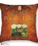 Pouilly Fume Throw Pillow - 26&quot; x 26&quot; / No - Grape and Whiskey