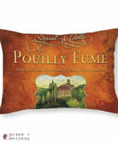 Pouilly Fume Throw Pillow - 20&quot; x 14&quot; / No - Grape and Whiskey