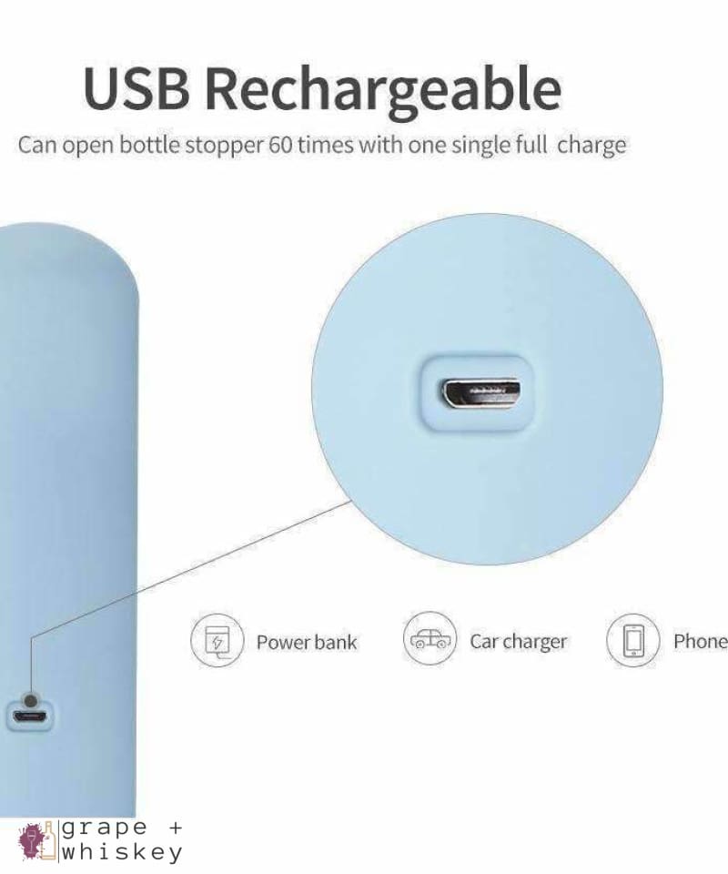 Pro Cordless Electric Wine Bottle Opener Kit -  - Grape and Whiskey