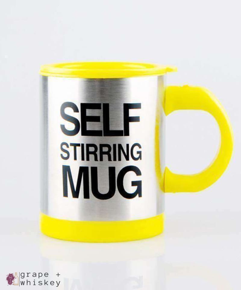 Self Stirring Coffee Mug - Yellow - Grape and Whiskey