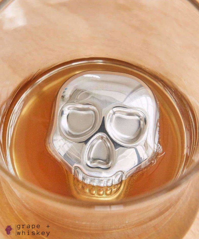 Skull Whiskey Steel Stones - Set of 4 -  - Grape and Whiskey