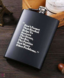 Stainless Steel Flask Gift Set - D - Grape and Whiskey
