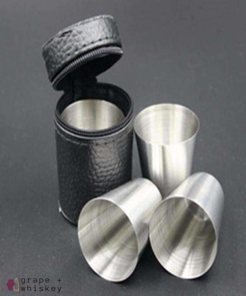 Stainless Steel Shot Glasses -  - Grape and Whiskey