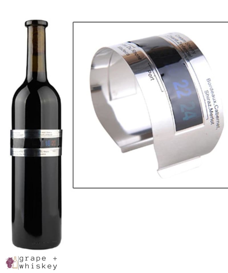 Stainless Steel Wine Bracelet Thermometer -  - Grape and Whiskey