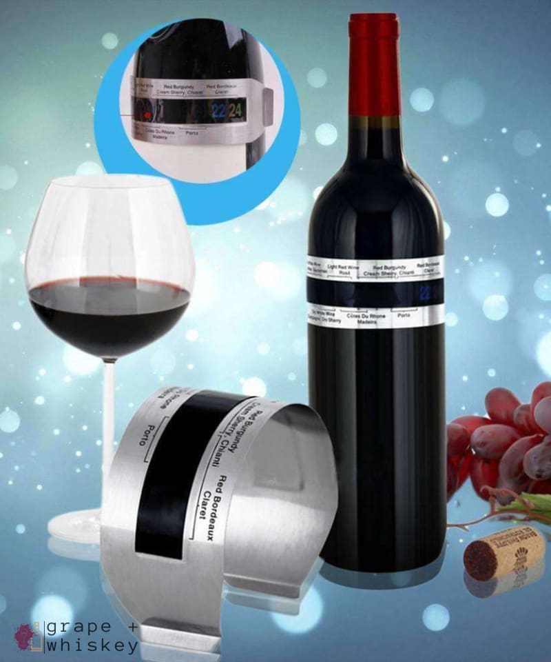 Stainless Steel Wine Bracelet Thermometer - Default Title - Grape and Whiskey
