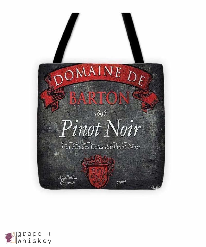Still Life Wine Label Square Viii Tote Bag - 13&quot; x 13&quot; - Grape and Whiskey