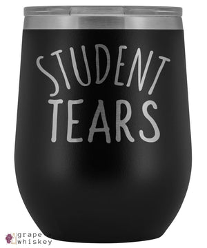 Student Tears 12oz Stemless Wine Tumbler with Lid - Black - Grape and Whiskey