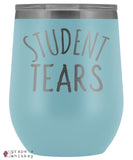 Student Tears 12oz Stemless Wine Tumbler with Lid - Light Blue - Grape and Whiskey