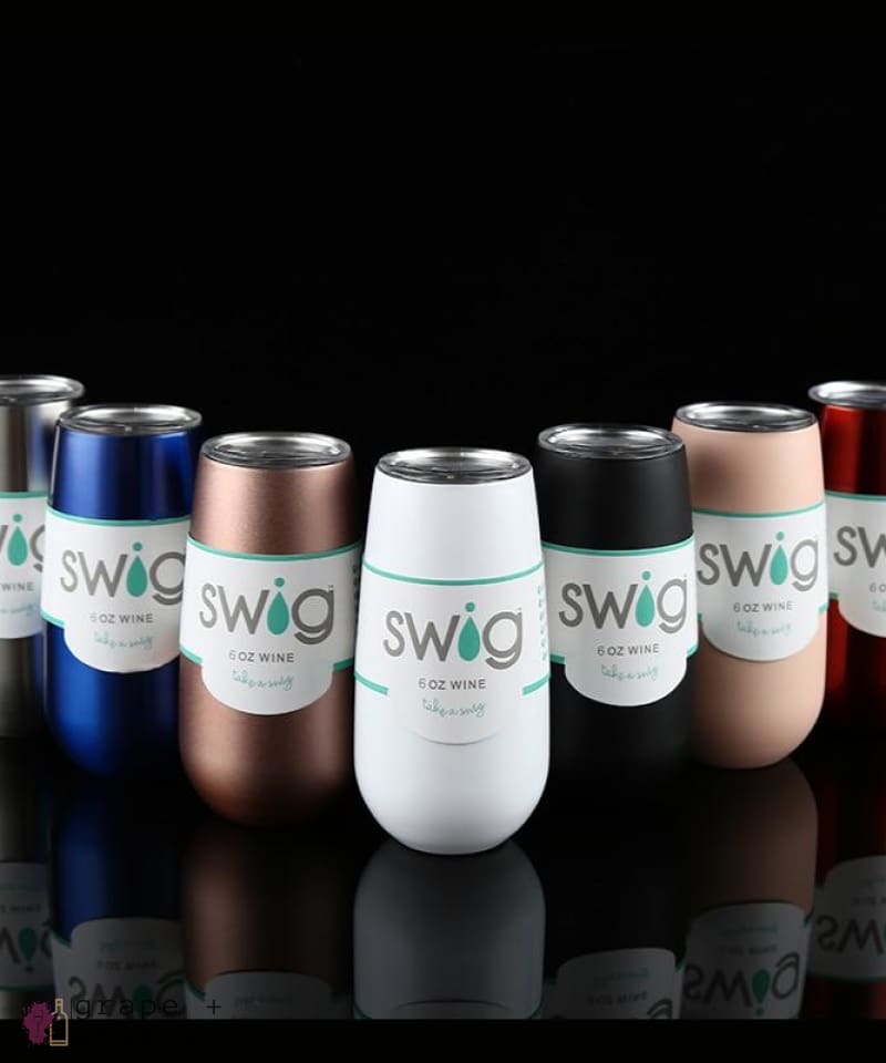 Swig Insulated Wine Flute Tumbler with lid -  - Grape and Whiskey