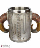 Viking Horned Warrior Beer Stein -  - Grape and Whiskey