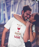 &quot;You are the Glass to My Wine&quot; Short Sleeve Tee - Solid White Blend / L - Grape and Whiskey