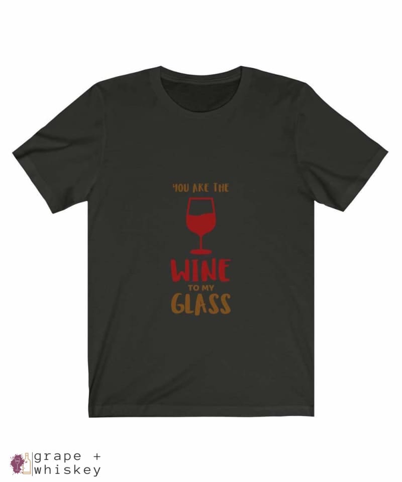 &quot;You are the Wine to my Glass&quot; Short Sleeve Tee - Vintage Black / 3XL - Grape and Whiskey